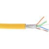 Patchkabel, S/FTP (PiMf), Cat.6A, 500MHz, halogenfrei, Kupfer, gelb, 100m, gelb