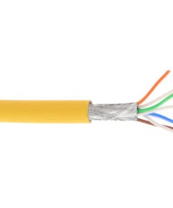 Patchkabel, S/FTP (PiMf), Cat.6A, 500MHz, halogenfrei, Kupfer, gelb, 100m, gelb
