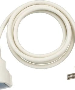 Brennenstuhl Verlängerungsleitung mit Winkel-Flachstecker 2m, weiss, Indoor