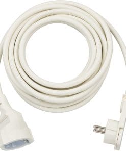 Brennenstuhl Verlängerungsleitung mit Winkel-Flachstecker 5m, weiss, Indoor