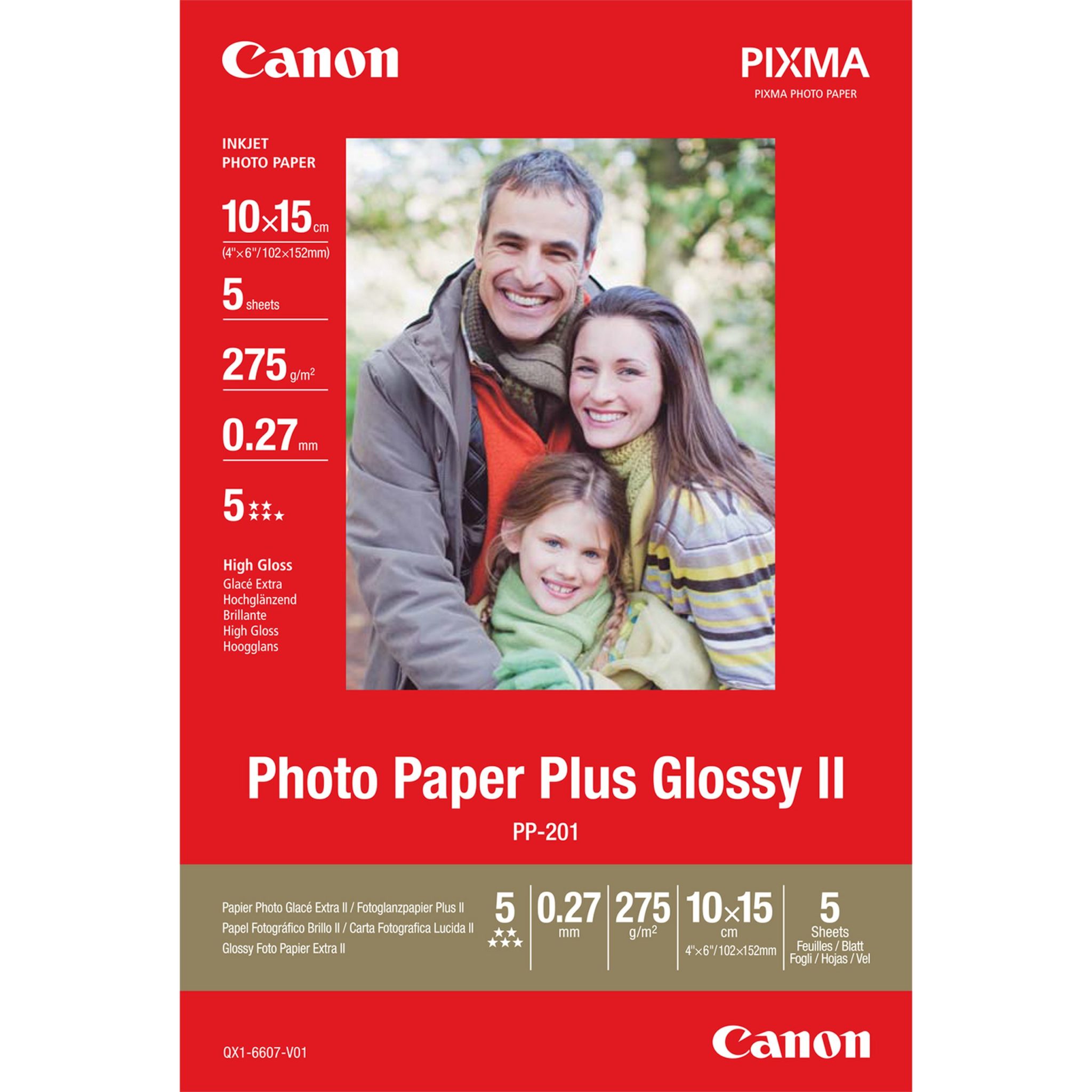 Canon Fotopapier glänzend PP-201 (10X15cm-5 Blatt) Mit dem Professionellen Fotopapier Luster, einem professionellen Fotopapier mit glänzender Struktur, erhalten Sie lebendige Farb- und beeindruckende Schwarzweißdrucke. Damit gelingt Ihnen auch zu Hause ein attraktiver Fotolabor-Look.