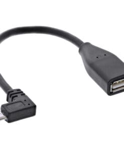 InLine® Micro-USB OTG Adapterkabel, Micro-B Stecker gewinkelt an USB A Buchse, 0,15m, schwarz