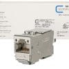 METZ CONNECT C6Amodul 180° Jack (12 Stück) Modulare Cat.6, A Anschlusseinheit RJ45, Einbauform: Modul, Kabelzuführung 90°