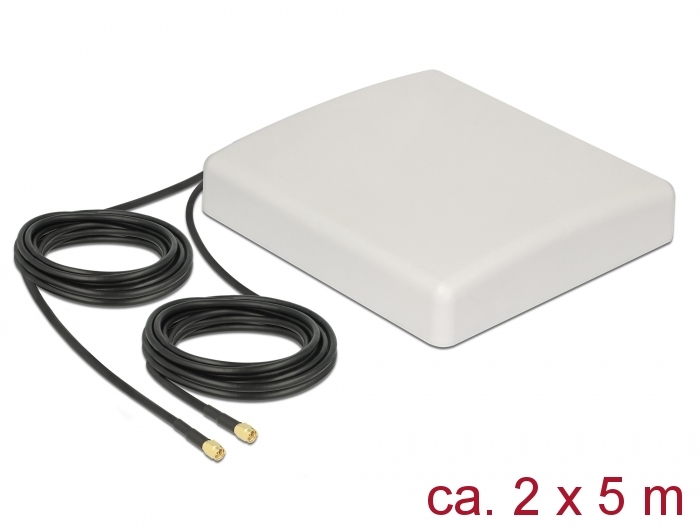 Delock LTE MIMO Antenne 2xSMA Stecker 8dBi direktionalt + Anschlusskabel RG58 5m Delock LTE MIMO Antenne 2xSMA Stecker 8dBi direktionalt + Anschlusskabel RG58 5m