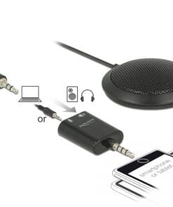 Delock Kondensator Tisch Mikrofon Omnidirektional für Konferenz mit 3,5 mm