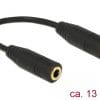 Delock Adapter Audio Klinke 3,5mm Buchse > Buchse 4 Pin Metall 13 cm