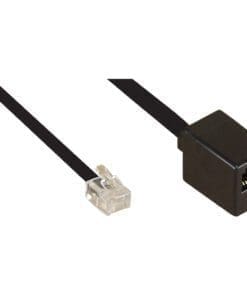 InLine® Modular Verlängerung, RJ12 Stecker / Buchse, 3m, schwarz