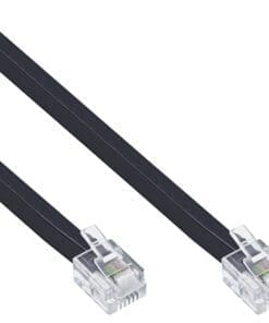 InLine® Modularkabel RJ12, Stecker / Stecker, 6adrig, 6P6C, 2m, schwarz