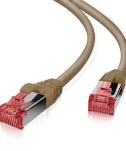 helos Patchkabel Cat.6 GHMT AWG 27/7 braun 0,25 m