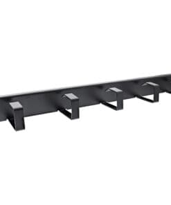 InLine® 19" Kabelführungspanel, 5 kleine Bügel, RAL 9005, schwarz