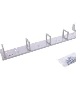 InLine® 19" Kabelführungspanel, 5 Kunststoffbügel horizontal, RAL 7035, grau