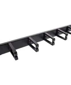 InLine® 19" Kabelführungspanel, 5 kleine Bügel, RAL 9005, schwarz