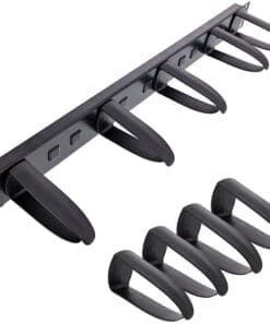 InLine® 19" Kabelführungspanel, 9 Kunststoffbügel abnehmbar, RAL 9005, schwarz