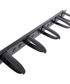 InLine® 19" Kabelführungspanel, 5 Kunststoffbügel abnehmbar, RAL 9005, schwarz