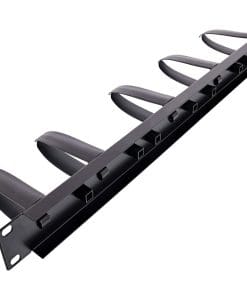 Alternative view of InLine® 19" Kabelführungspanel, 5 Kunststoffbügel abnehmbar, RAL 9005, schwarz