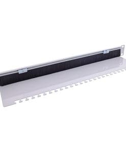 Alternative view of InLine® 19" Kabel Durchführungsplatte mit Bürste und Kabelleiste, 1HE, RAL 7035