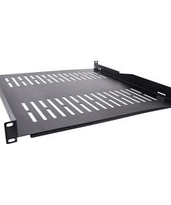 InLine® 19" Fachboden, 450mm, 50kg, 1HE, RAL 9005 schwarz