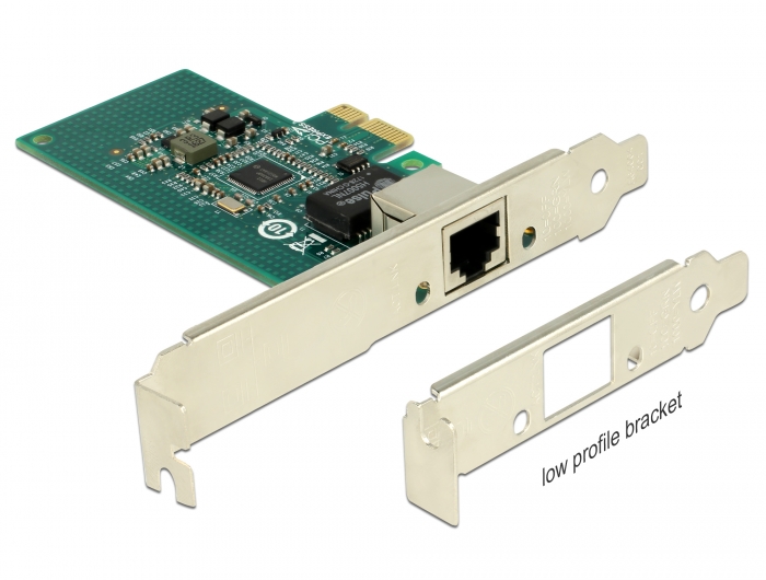 Delock PCIe x1 Gigabit LAN 1x RJ45 +Low Profile i210 Delock PCIe x1 Gigabit LAN 1x RJ45 +Low Profile i210