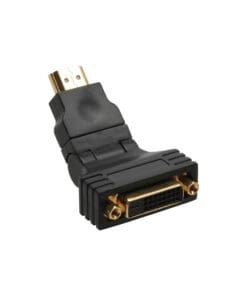 HDMI-DVI Adapter, 19pol St auf 24+1 Bu, mit 180° Winkel, vergoldete Kontakte