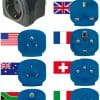 Brennenstuhl Reisestecker-Set 7-fach mit 10A Sicherung, schwarz/blau Extra große Safe-Box zur sicheren Verbindung von Stecker und Kupplung und zum Schutz vor Nässe, Für mehr Sicherheit bei Kabelsteckverbindungen, auch im Freien, IP 44 Auch als Schutz für Kleinkinder, Für Kabel Ø 6,5 - 9 mm