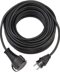 Brennenstuhl Verlängerungskabel 5 m, Gummi, H05RR-F 3G1,5, schwarz, IP44