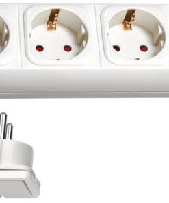 Brennenstuhl Comfort-Line Plus Steckdosenleiste 6-fach mit Flachstecker weiß 2m