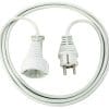 Brennenstuhl Verlängerungskabel Schuko 3 m weiß, Indoor Für den Innenbereich, Qualitäts-Kunststoff-Verlängerungskabel 3m H05VV-F3G1.5 schwarz, Mit Schutzkontakt-Stecker und -Kupplung, Mit Kinderschutz