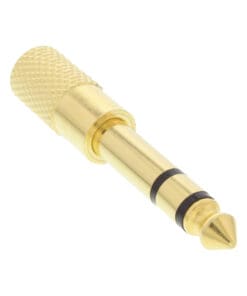 InLine® Audio Adapter, 6,3mm Klinke Stecker an 3,5mm Klinke Buchse, Stereo, gold, gold