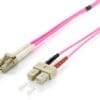 equip LWL Patchkabel HF LC/SC 50/125µ duplex OM4 violett 2m