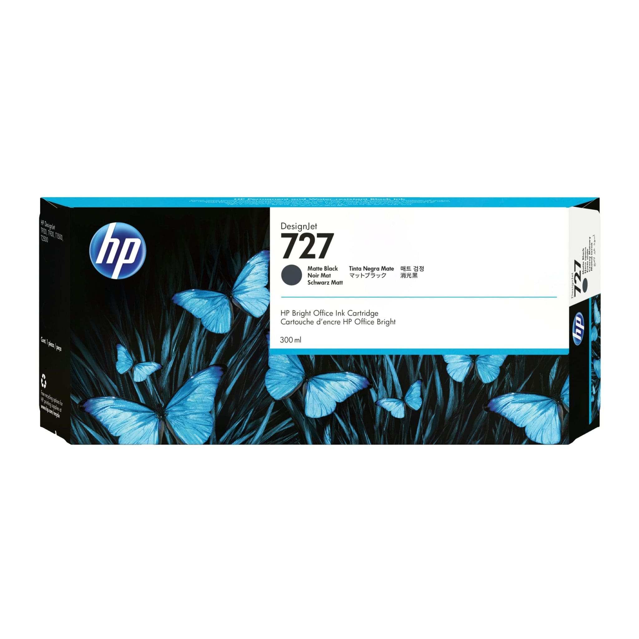 HP 727 Mattschwarz DesignJet Tintenpatrone, 300 ml HP 727 Mattschwarz DesignJet Tintenpatrone, 300 ml