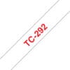 Brother Schriftband TC-292 (lam.) Rot auf Weiß 9mm x 7,7m