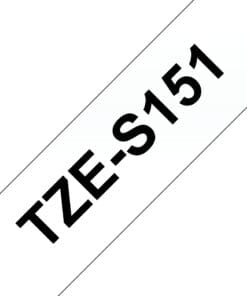 Schriftband TZe-S151 (extra st.) Schwarz auf transp. 24mm x 8m