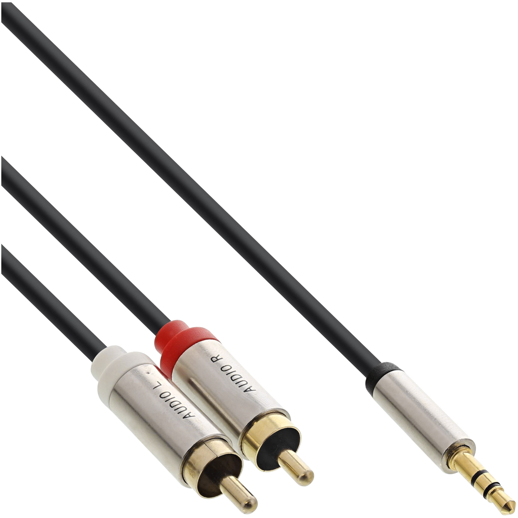 InLine® Slim Audio Kabel Klinke 3,5mm ST an 2x Cinch ST, 1m, Retail-Sonderedition, schwarz InLine® Slim Audio Kabel Klinke 3,5mm ST an 2x Cinch ST, 1m, Retail-Sonderedition, schwarz – Bild 2