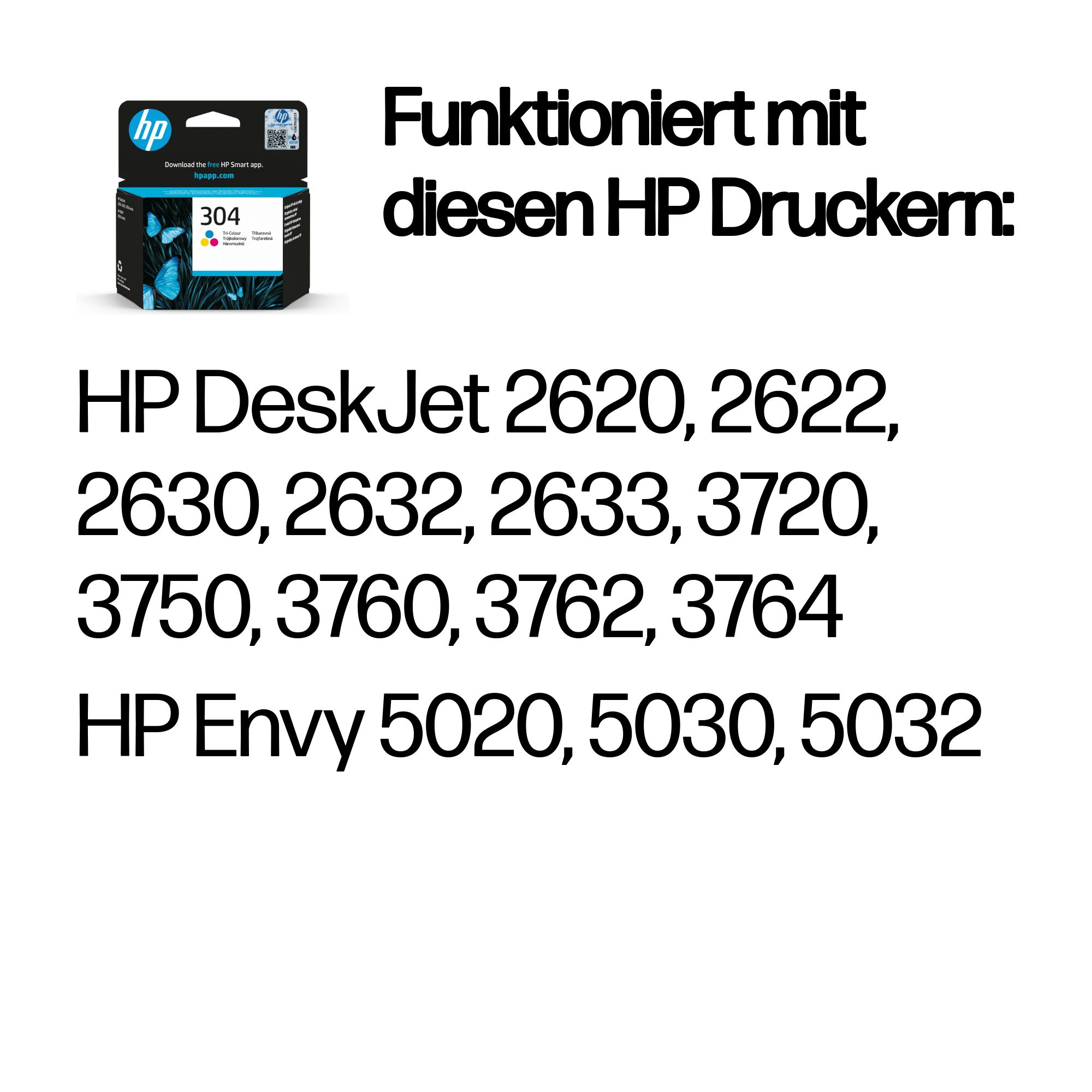 HP Tintenpatrone Nr. 304 Multipack (C/M/Y) (ca. 100 Seiten) HP Tintenpatrone Nr. 304 Multipack (C/M/Y) (ca. 100 Seiten) – Bild 2