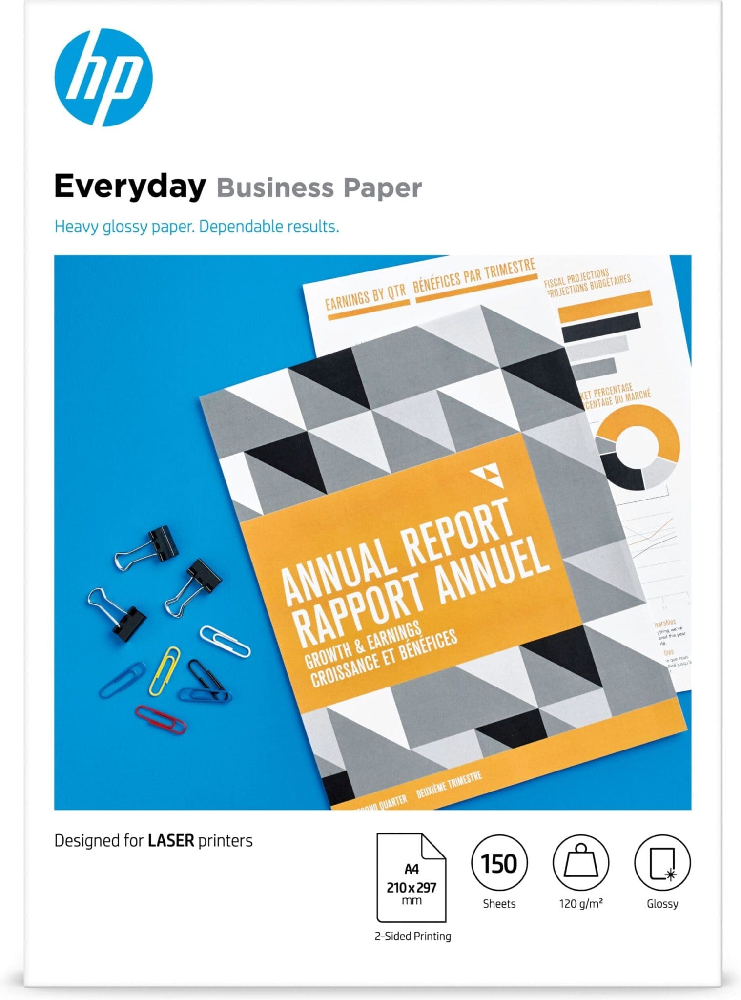 HP Everyday Business Laser-Papier – A4, glänzend, 120 g/m² HP Everyday Business Laser-Papier – A4, glänzend, 120 g/m²