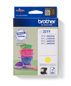 Brother Tintenpatrone LC-221Y Gelb (ca. 260 Seiten)