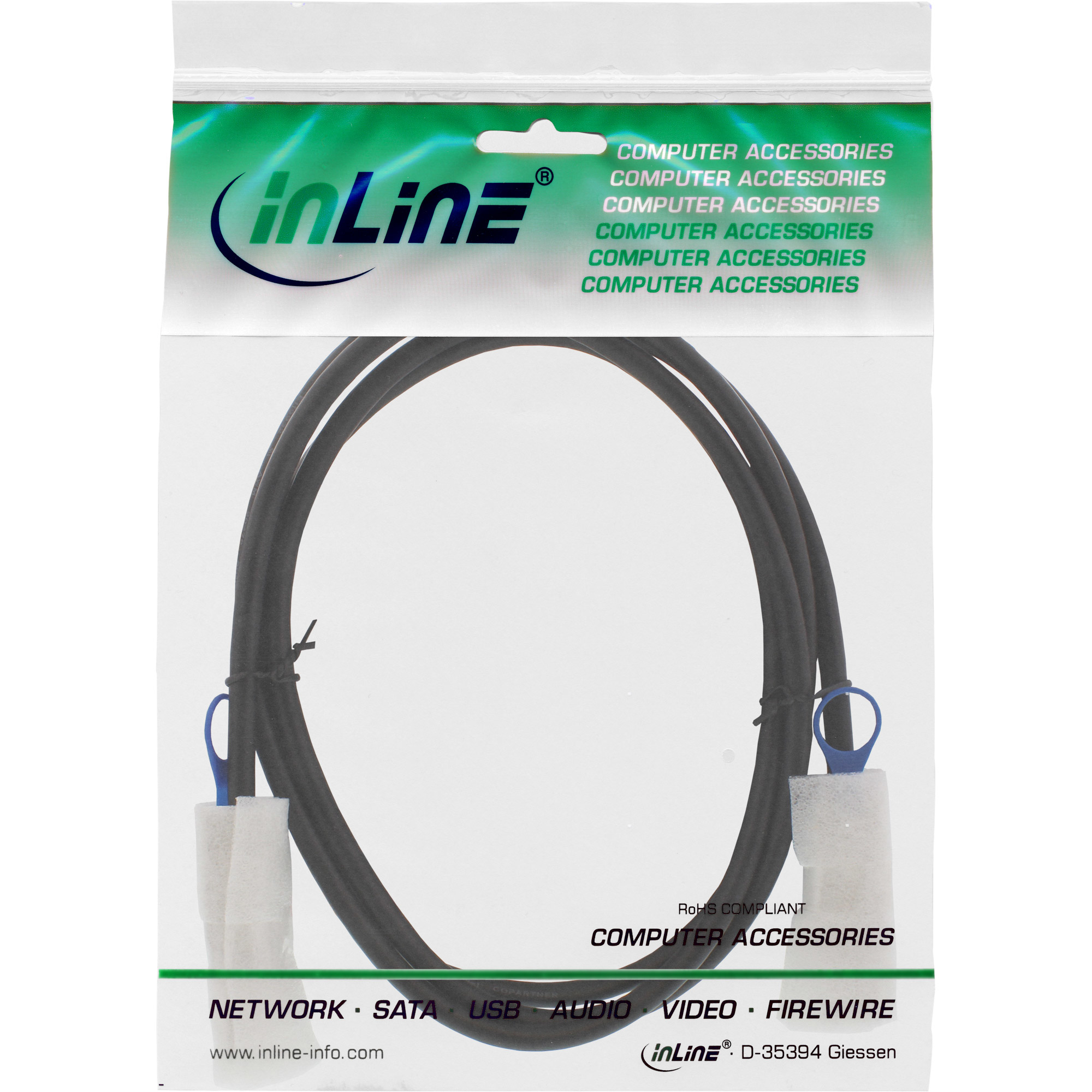 InLine® SAS Anschlusskabel, Mini-SAS 26pin SFF-8088 an Mini-SAS 26-pin SFF-8088, 2m, schwarz InLine® SAS Anschlusskabel, Mini-SAS 26pin SFF-8088 an Mini-SAS 26-pin SFF-8088, 2m, schwarz – Bild 2