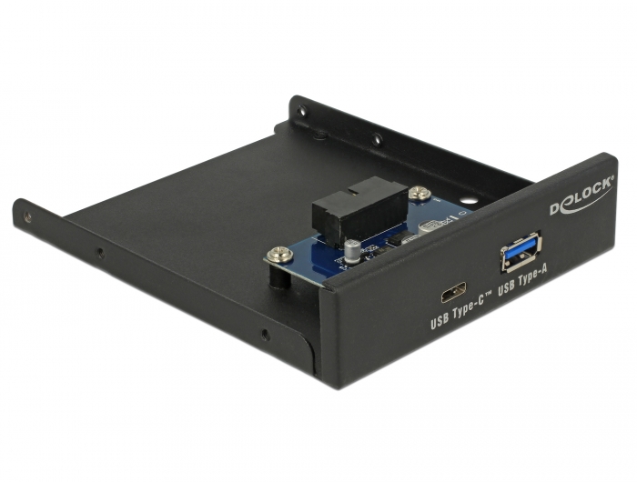 Delock 3.5 USB 3.1 Gen 1 Front Panel 1 x USB Type-C + 1 x USB Typ-A Delock 3.5 USB 3.1 Gen 1 Front Panel 1 x USB Type-C + 1 x USB Typ-A