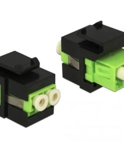 Delock Keystone LC Duplex Buchse > Buchse MM schwarz