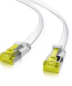 helos Patchkabel Cat.6a Ultraflach U/FTP AWG 32 weiss 15,0m