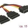 Delock Kabel Power SATA 15 Pin > 2 x SATA HDD, gerade