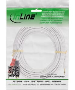 Alternative view of Cinch/Klinke Kabel, 2x Cinch Stecker an 3,5mm Klinke Stecker / gold, 1,5m
