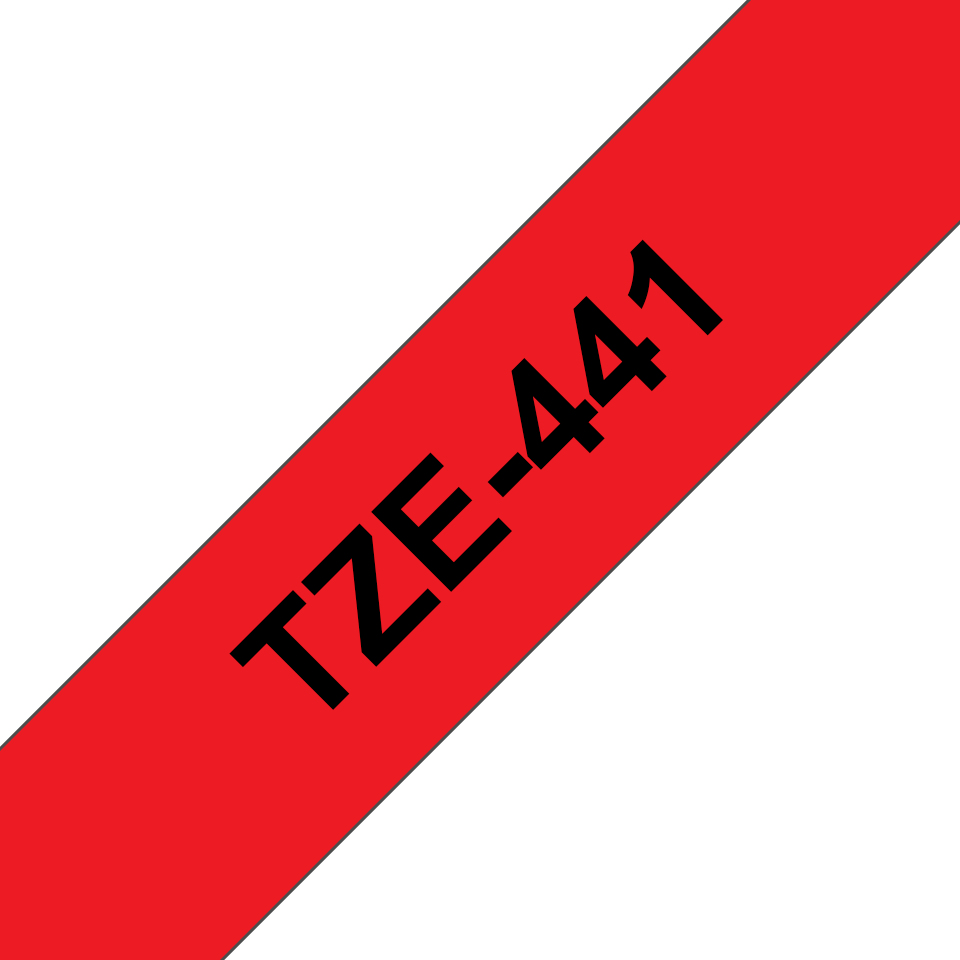 Brother Schriftband TZe-441 (lam.) Schwarz auf Rot 18mm x 8m Brother Schriftband TZe-441 (lam.) Schwarz auf Rot 18mm x 8m