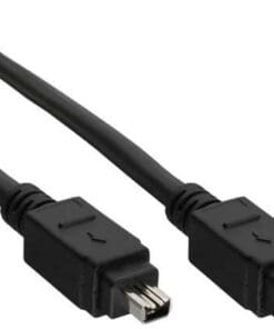 InLine® FireWire Kabel, IEEE1394 4pol Stecker / Stecker, schwarz, 3m, schwarz