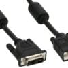 InLine® DVI-A Kabel, analog 12+5 Stecker auf 15pol HD Stecker VGA, 2m, schwarz InLine® DVI-D Kabel, digital 18+1 Stecker / Stecker, Single Link, 2 Ferrite, 2m