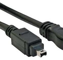 InLine® FireWire Kabel, IEEE1394 4pol Stecker zu 9pol Stecker, schwarz, 1m, schwarz