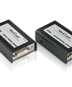 ATEN VE600A Video-Extender, DVI-Verstärker, Verlängerung auf max. 60m über Netzwerkkabel, mit Audio
