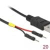 Delock USB Stromkabel Typ-A auf 2 x Pfostenstecker einzeln Strom 20 cm