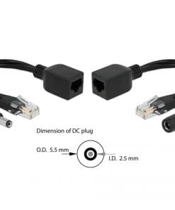 Delock Passives PoE Adapter Set RJ45 DC 5,5 x 2,5 mm