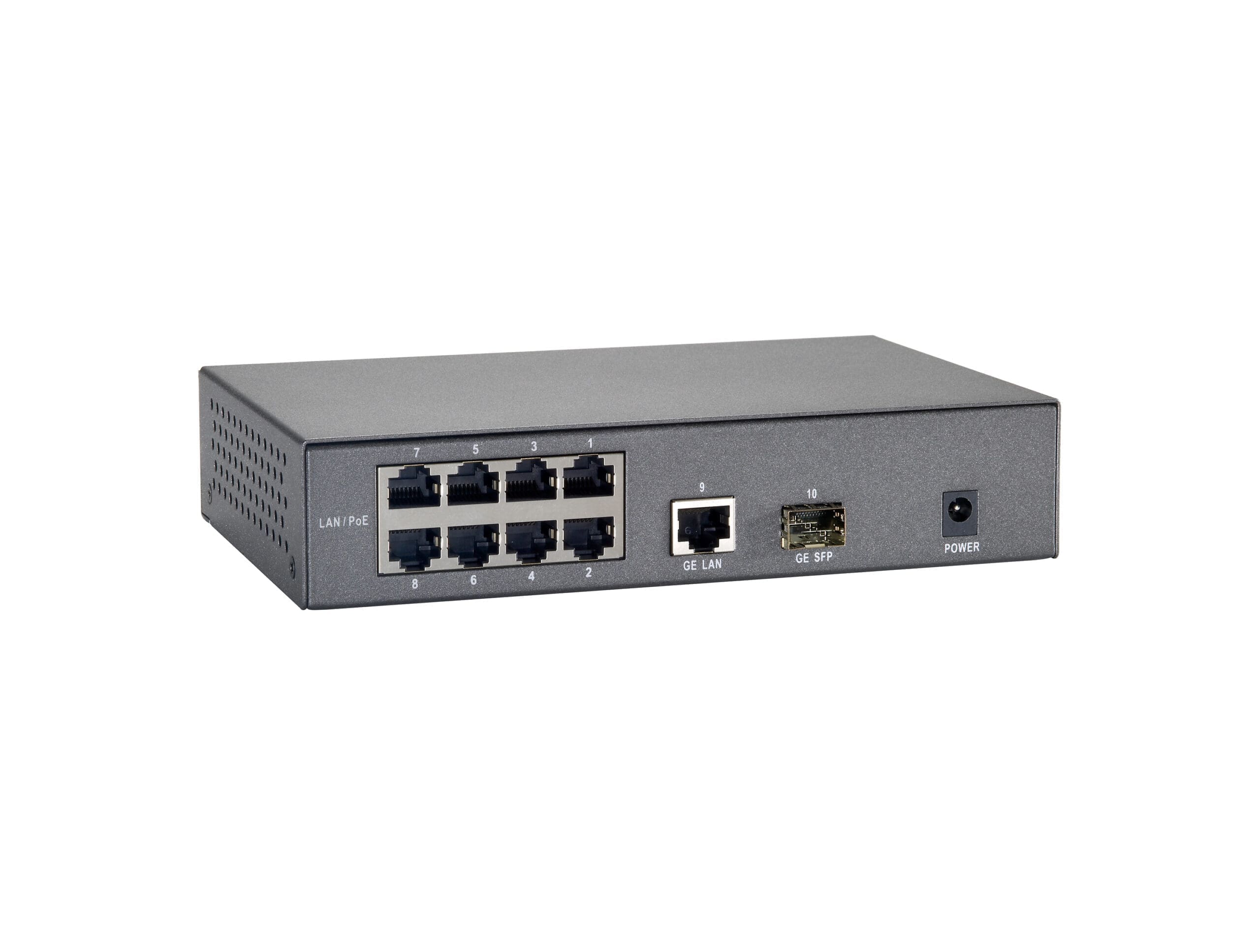 LevelOne FGP-1000 8 FE PoE + 1 GE + 1 GE SFP Switch,120W LevelOne FGP-1000 8 FE PoE + 1 GE + 1 GE SFP Switch,120W – Bild 2